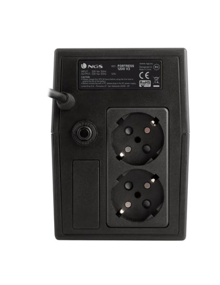 NGS FORTRESS 1200 V3 sistema de alimentación ininterrumpida (UPS) En espera (Fuera de línea) o Standby (Offline) 1,2 kVA 480 W 2