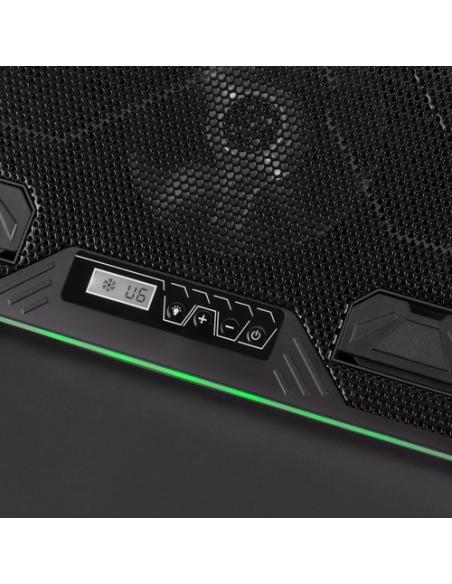 Mars Gaming MNBC6, Base Refrigeradora + Stand XL 19'' ARGB, 3 Ventiladores, Soporte para Móvil