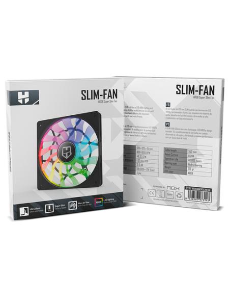 NOX Hummer SLIM FAN Carcasa del ordenador Ventilador 12 cm Translúcido 1 pieza(s)