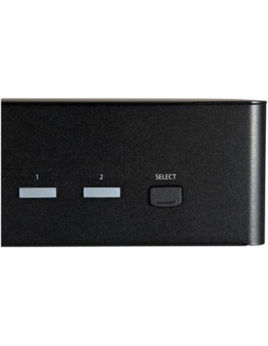 StarTech.com Switch Conmutador KVM de 2 Puertos HDMI 2.0 4K para 2 Monitores - Vídeo de 4K y 60Hz Ultra HD - HDR - Hub Ladrón US