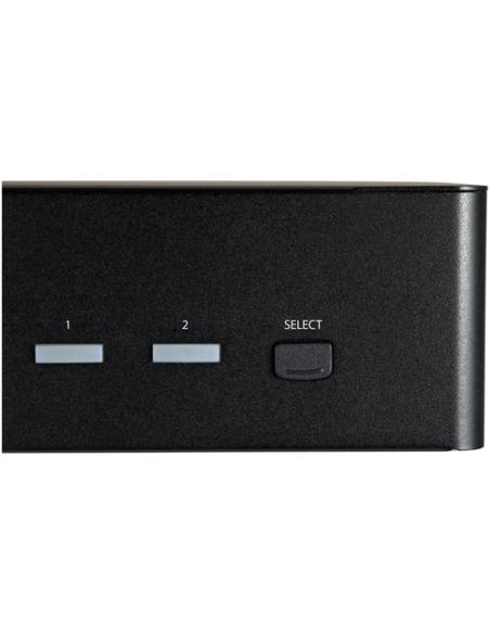 StarTech.com Switch Conmutador KVM de 2 Puertos HDMI 2.0 4K para 2 Monitores - Vídeo de 4K y 60Hz Ultra HD - HDR - Hub Ladrón US