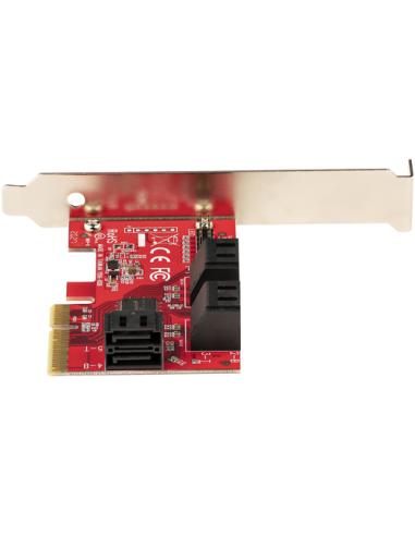 StarTech.com Tarjeta PCIe SATA - Tarjeta Controladora PCI Express de 6 Puertos SATA - 6Gbps - con Bracket de Perfil Bajo - con C