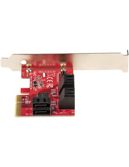 StarTech.com Tarjeta PCIe SATA - Tarjeta Controladora PCI Express de 6 Puertos SATA - 6Gbps - con Bracket de Perfil Bajo - con C