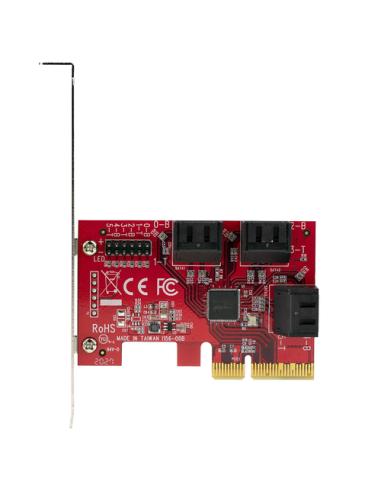 StarTech.com Tarjeta PCIe SATA - Tarjeta Controladora PCI Express de 6 Puertos SATA - 6Gbps - con Bracket de Perfil Bajo - con C