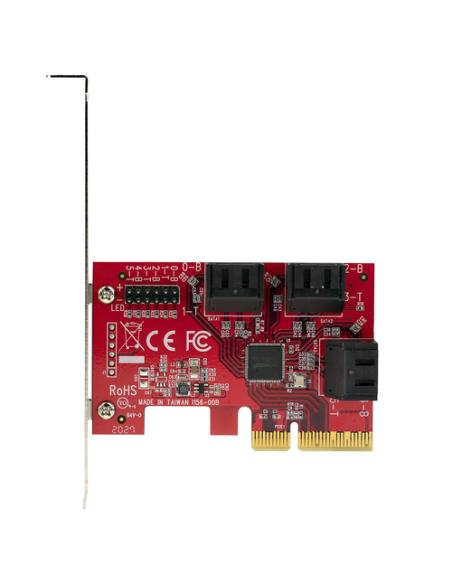 StarTech.com Tarjeta PCIe SATA - Tarjeta Controladora PCI Express de 6 Puertos SATA - 6Gbps - con Bracket de Perfil Bajo - con C