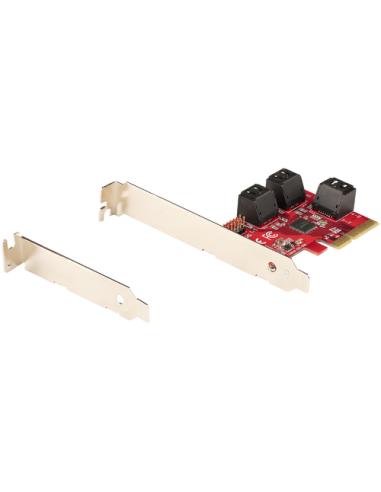 StarTech.com Tarjeta PCIe SATA - Tarjeta Controladora PCI Express de 6 Puertos SATA - 6Gbps - con Bracket de Perfil Bajo - con C