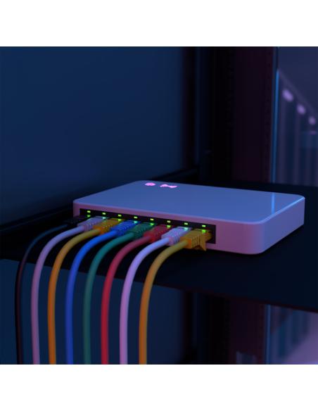 AISENS Cable de Red Latiguillo RJ45 LSZH Cat.6A 500 Mhz UTP AWG24, Blanco, 25CM
