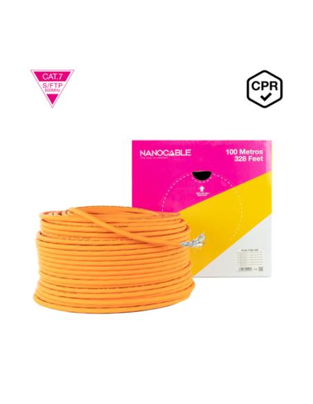 Nanocable Cable de Red CAT.7 LSZH SFTP PIMF AWG23, Naranja, 100 m