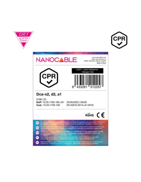 Nanocable Cable de Red CAT.7 LSZH SFTP PIMF AWG23, Naranja, 100 m