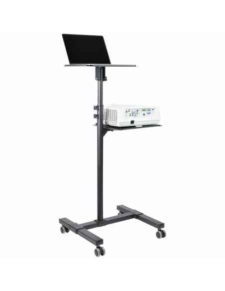 StarTech.com Soporte Móvil para Proyector y Ordenador Portátil - Carrito de Servicio Pesado para Proyector (2 Estantes) - de Alt