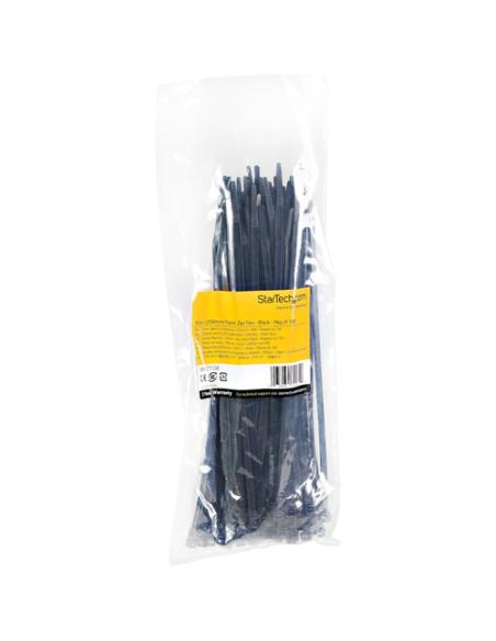 StarTech.com Bridas de 25cm para cables - 4 mm de ancho, 68 mm de diámetro, soportan 22 kg de tensión, de nylon, cierre automáti