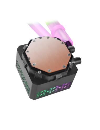 Mars Gaming ML-ULTRA240 Negro, Refrigeración Líquida CPU, TDP 500W, Espejo Infinito, 2 Ventiladores Silenciosos FDB ARGB, Tubos 