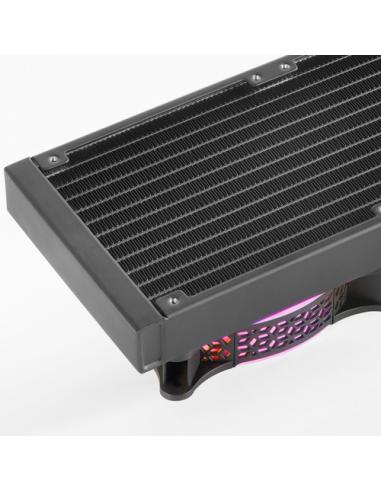 Mars Gaming ML-ULTRA240 Negro, Refrigeración Líquida CPU, TDP 500W, Espejo Infinito, 2 Ventiladores Silenciosos FDB ARGB, Tubos 