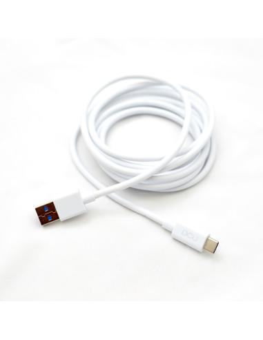 DCU Advance Tecnologic 30402065 cable USB USB 3.2 Gen 1 (3.1 Gen 1) 2 m USB C USB A Blanco