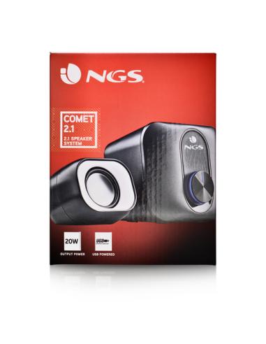 NGS COMET 2.1 conjunto de altavoces 11 W Universal Negro, Blanco 2.1 canales De 2 vías 3 W