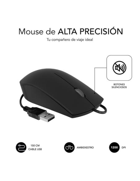 SUBBLIM Teclado Ergonómico y ratón Combo Business Slim Silencioso con cable USB