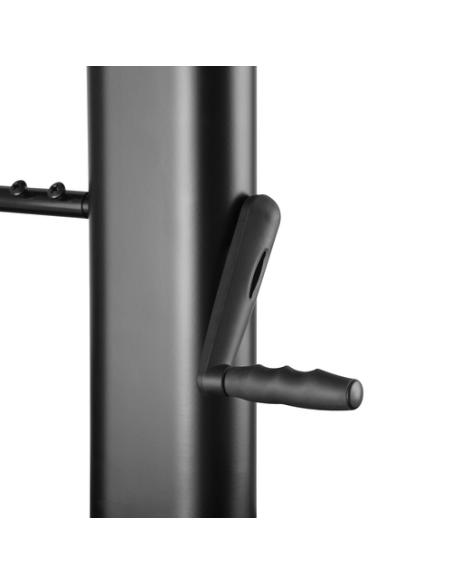 AISENS Soporte de Suelo ECO con Ruedas y Manivela, Bandeja para DVD y Soporte de Cámara para Monitor/TV 100Kg de 60-100, Negro