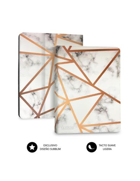 SUBBLIM Funda con Teclado Keytab Pro BT Trendy Marmol Blanco