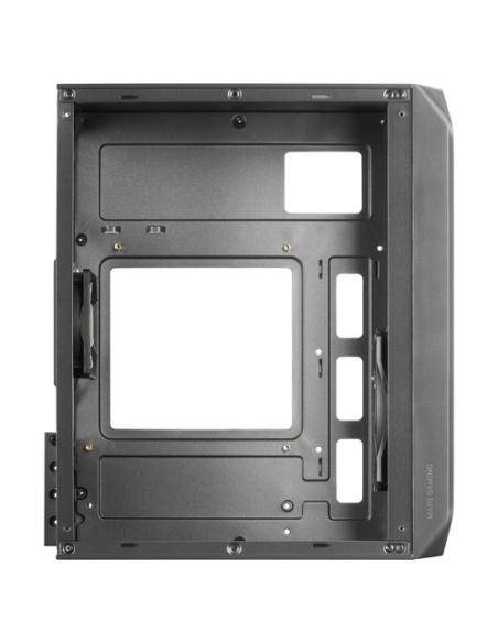 Mars Gaming MC-S2, Caja PC Compacta Gaming Micro-ATX, 2 Ventiladores FRGB Raibow con Rejilla Frontal, Ventana Lateral Completa, 
