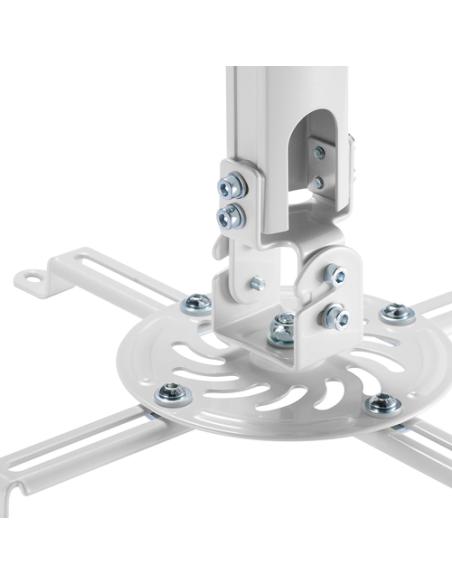 AISENS Soporte Universal Giratorio, Inclinable y Extensible de Techo para Proyector 13.5Kg, Blanco