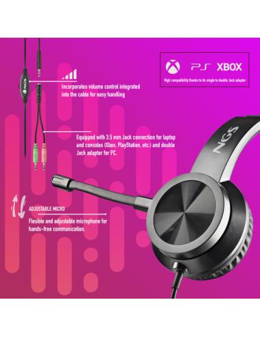 NGS MSX 11 PRO Auriculares Alámbrico Diadema Juego Negro