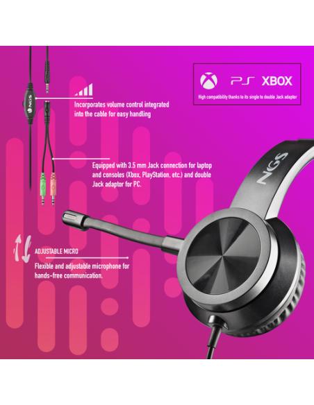 NGS MSX 11 PRO Auriculares Alámbrico Diadema Juego Negro