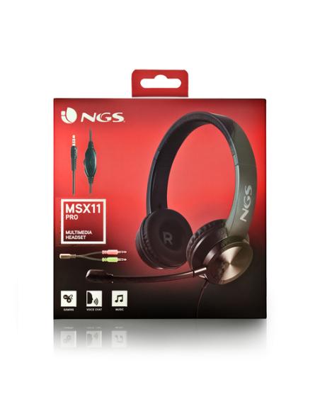 NGS MSX 11 PRO Auriculares Alámbrico Diadema Juego Negro