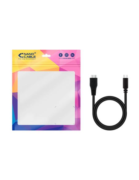 Nanocable 10.01.1201-BK cable USB USB 3.2 Gen 1 (3.1 Gen 1) 1 m USB C Micro-USB B Negro