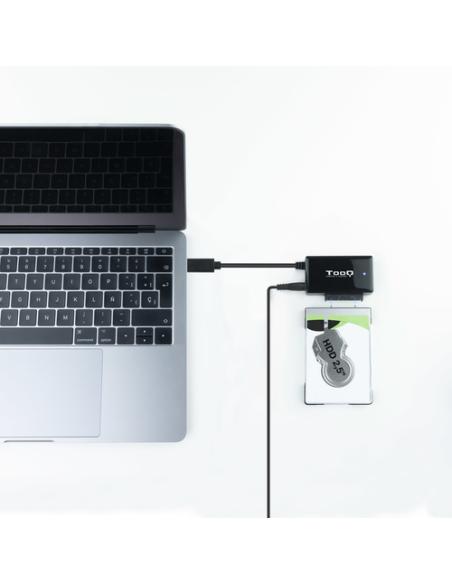 TooQ TQHDA-02C base de conexión para disco duro USB 3.2 Gen 1 (3.1 Gen 1) Type-C Negro