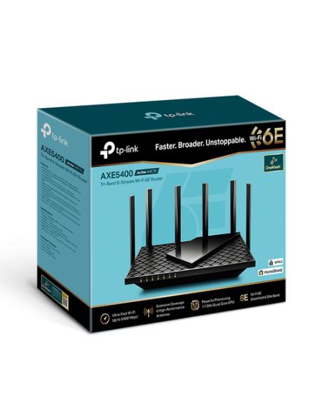 TP-Link Archer AXE75 router inalámbrico Gigabit Ethernet Tribanda (2.4 GHz / 5 GHz / 6 GHz) Negro