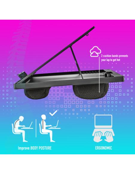 NGS LAPNEST almohadilla fría 39,6 cm (15.6") Negro