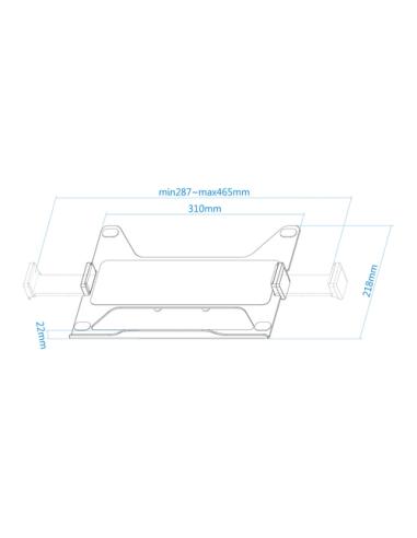 TooQ TQLH1117-B soporte para ordenador portátil Soporte articulado con bandeja para ordenador portátil Negro 43,9 cm (17.3")