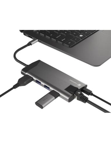 NATEC Fowler Plus USB Tipo C Negro, Gris