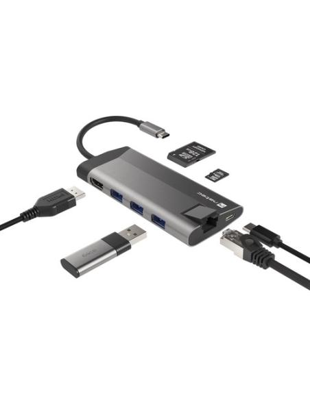 NATEC Fowler Plus USB Tipo C Negro, Gris