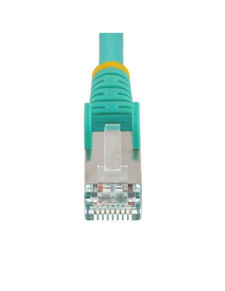 StarTech.com Cable de 7,5m de Red Ethernet CAT6a - Aguamarina - Low Smoke Zero Halogen (LSZH) - 10GbE - 500MHz - PoE++ de 100W -