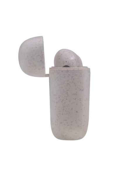 Mars Gaming MHI-ECO, Auriculares Inalámbricos TWS Ecológicos, Bluetooth 5.1, Micrófono, Material Orgánico Wheat Straw