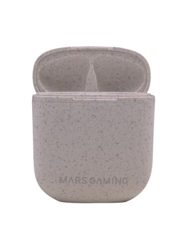 Mars Gaming MHI-ECO, Auriculares Inalámbricos TWS Ecológicos, Bluetooth 5.1, Micrófono, Material Orgánico Wheat Straw