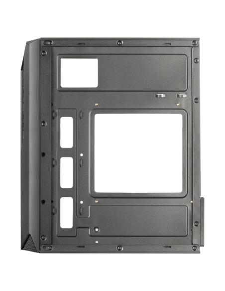 Mars Gaming MC-S1 Negro, Caja PC Compacta Gaming Micro-ATX, Iluminación ARGB 12 Modos, Ventilador FRGB, Ventana Lateral Completa