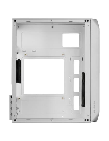 Mars Gaming MC-S2, Caja PC Compacta Gaming Micro-ATX, 2 Ventiladores FRGB Raibow con Rejilla Frontal, Ventana Lateral Completa, 