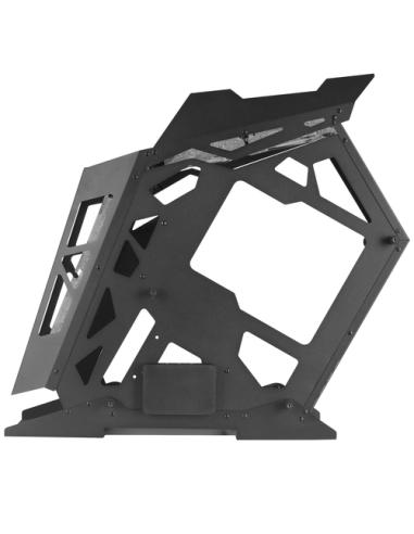 Mars Gaming MC61, Caja PC Gaming Compacta Micro-ATX, 4 Ventiladores 12cm, ARGB Chroma, Doble Ventana Cristal Templado, Negro