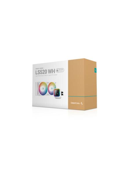 DeepCool LS520 WH Procesador Sistema de refrigeración líquida todo en uno 12 cm Blanco 1 pieza(s)