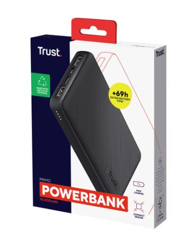 Trust Primo Ión de litio 15000 mAh Negro