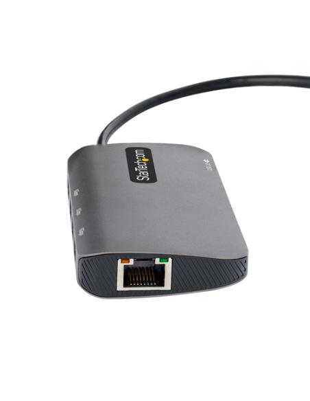 StarTech.com Adaptador Multipuertos USB C, de Vídeo HDMI de 4K y 60Hz, Hub USB-A 3.2 de 3 Puertos de 5Gbps, Entrega de Alimentac