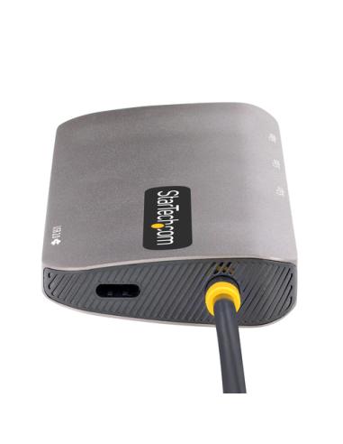 StarTech.com Adaptador Multipuertos USB C, de Vídeo HDMI de 4K y 60Hz, Hub USB-A 3.2 de 3 Puertos de 5Gbps, Entrega de Alimentac