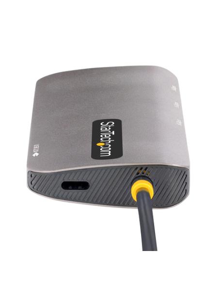 StarTech.com Adaptador Multipuertos USB C, de Vídeo HDMI de 4K y 60Hz, Hub USB-A 3.2 de 3 Puertos de 5Gbps, Entrega de Alimentac