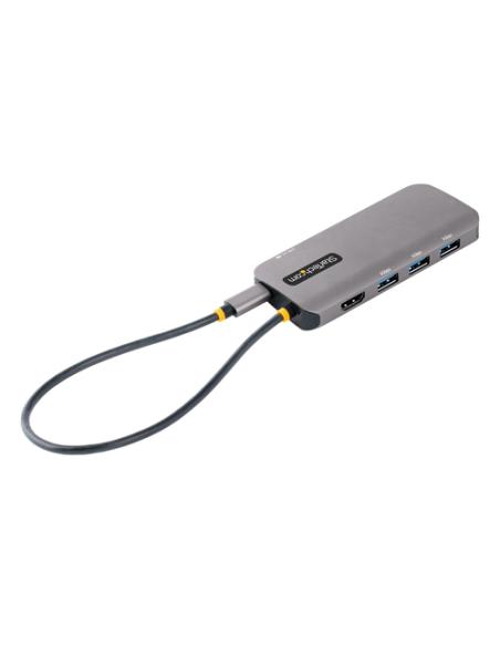 StarTech.com Adaptador Multipuertos USB C, de Vídeo HDMI de 4K y 60Hz, Hub USB-A 3.2 de 3 Puertos de 5Gbps, Entrega de Alimentac