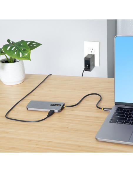 StarTech.com Adaptador Multipuertos USB C, de Vídeo HDMI de 4K y 60Hz, Hub USB-A 3.2 de 3 Puertos de 5Gbps, Entrega de Alimentac