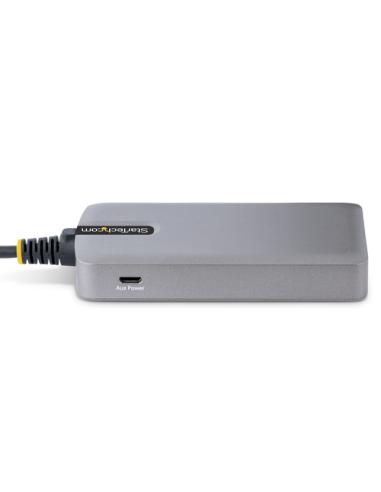 StarTech.com Hub USB de 4 Puertos USBA - USB 3.0 de 5Gbps - Alimentado por el Bus - Concentrador USB-C de 4 Puertos USB-A con Al