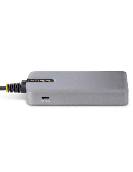StarTech.com Hub USB de 4 Puertos USBA - USB 3.0 de 5Gbps - Alimentado por el Bus - Concentrador USB-C de 4 Puertos USB-A con Al