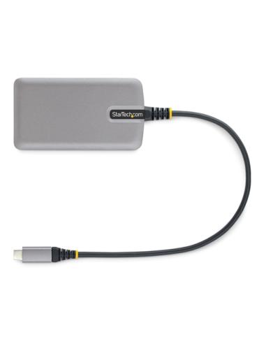 StarTech.com Hub USB de 4 Puertos USBA - USB 3.0 de 5Gbps - Alimentado por el Bus - Concentrador USB-C de 4 Puertos USB-A con Al